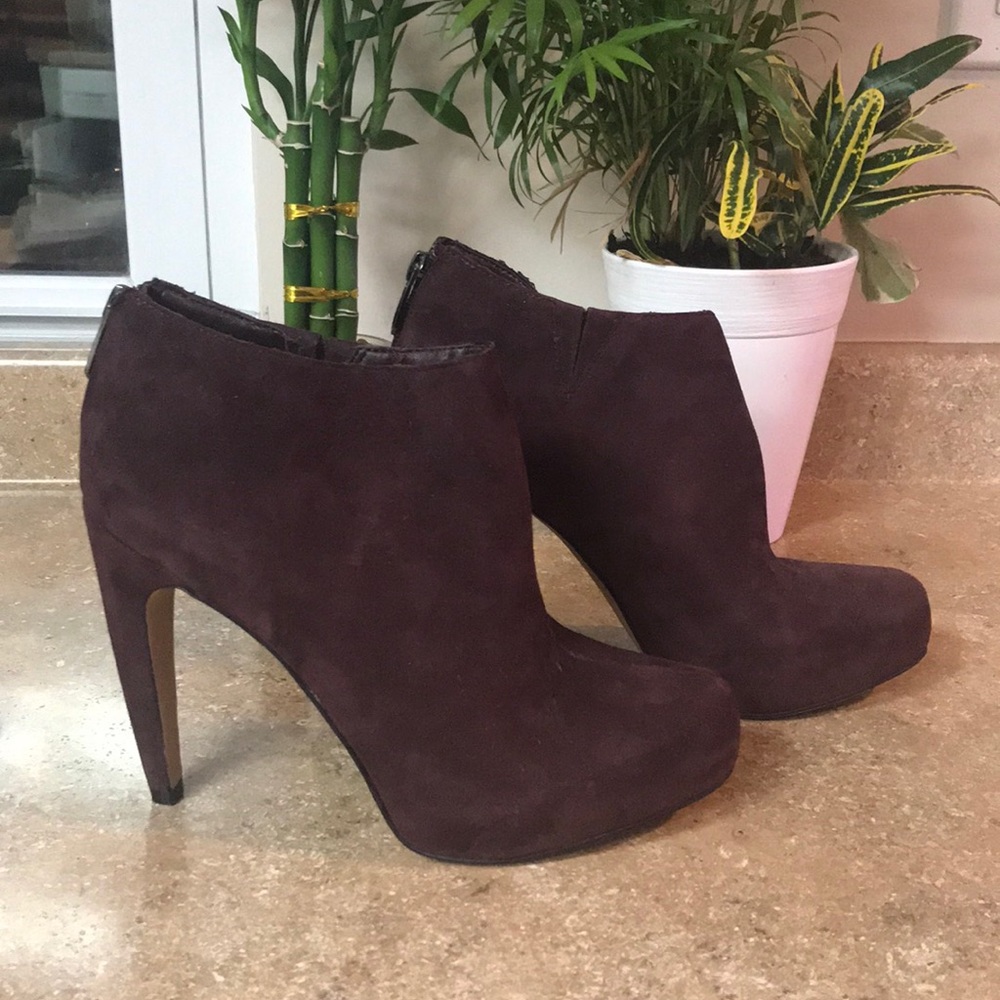 Sam Edelman Maroon colored suede bootie